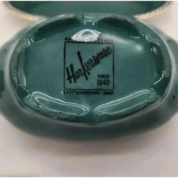 Vintage 1950s Harkerware Corinthian Pattern Gravy Boat & Platter No Chips/Cracks - Picture 8 of 10